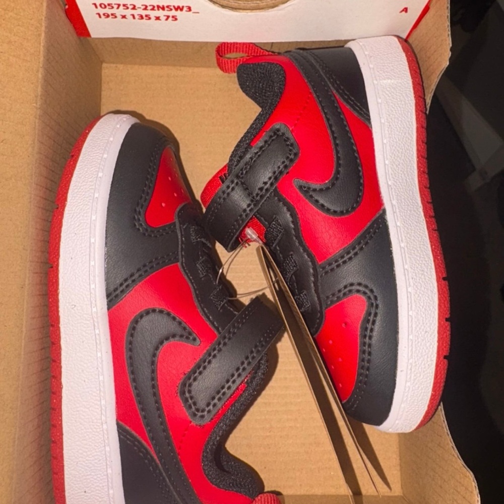 Nike court borough low recraft university red